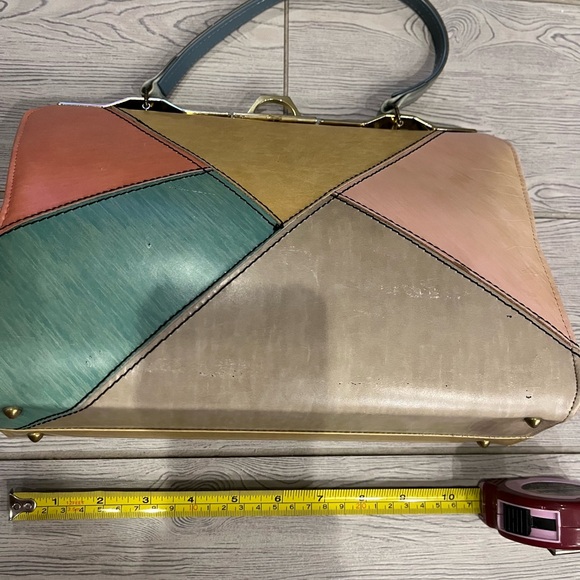 1960s Women's Pastel Color bloc Bag - Picture 13 of 15
